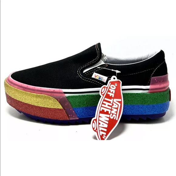 vans platform multicolor